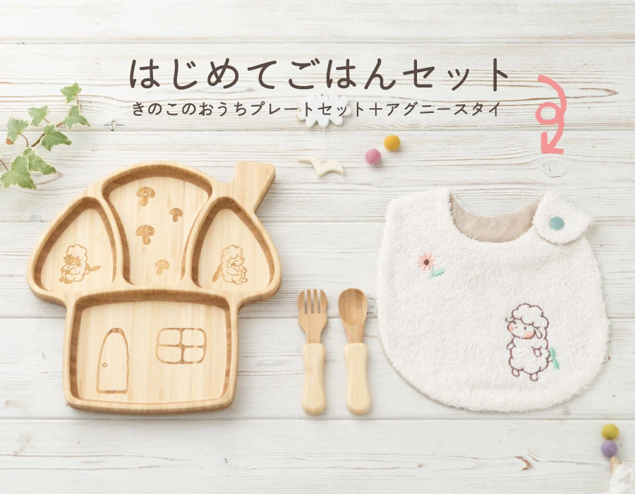 はじめてごはんセット：きのこ＋スタイ