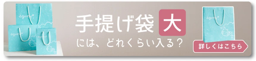 『手提げ袋：大』にはどれくらい入る？