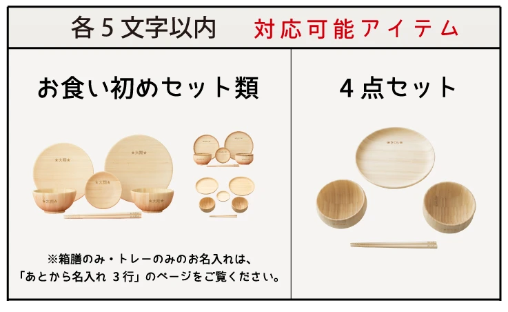 対応可能アイテム